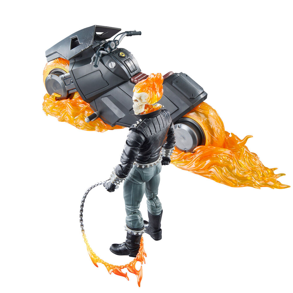 Figurine Ghost Rider avec base enflammée pour un affichage spectaculaire