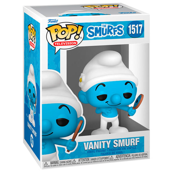 Figurine Funko POP Vanity Schtroumpf de 9 cm en vinyle avec ses détails colorés et sa boîte cadeau officielle