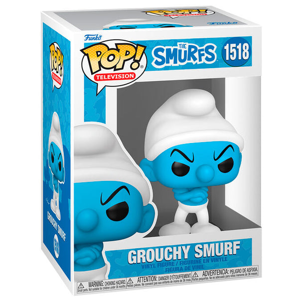 Figurine Funko POP Le Schtroumpf Grognon de 9 cm en vinyl avec boîte cadeau visible