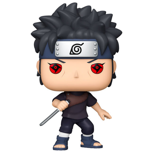 Vue rapprochée de la figurine Funko POP Shisui Uchiha montrant les détails du personnage Naruto Shippuden
