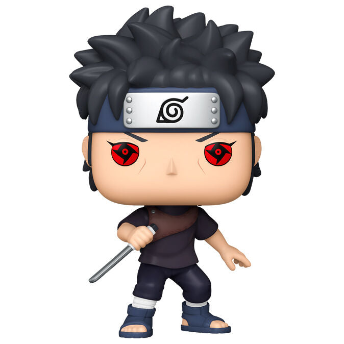 Vue rapprochée de la figurine Funko POP Shisui Uchiha montrant les détails du personnage Naruto Shippuden