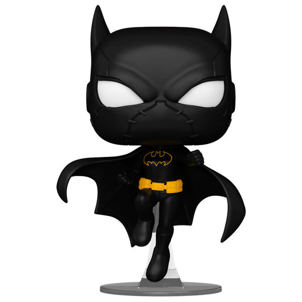 Détail de la figurine Funko POP Batgirl Cassandra Cain avec costume noir et logo jaune DC Comics