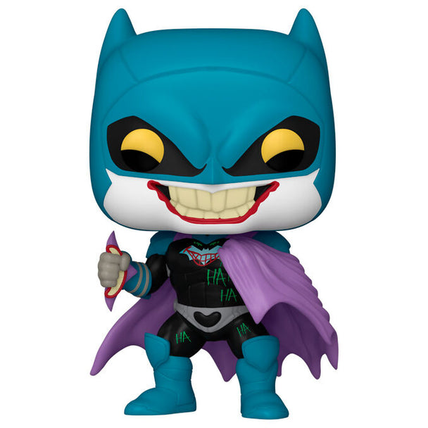 Vue détaillée de la figurine Funko POP Joker The Joker War avec ses couleurs vives et son design soigné dans sa boîte d'origine.