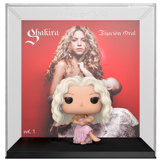 Packaging original de la figurine FUNKO POP Shakira Fijacion Oral montrant le logo officiel et l'illustration de l'artiste