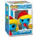 Vue rapprochée de la figurine Funko POP Smurfette Chase montrant le design unique et la boîte collector.
