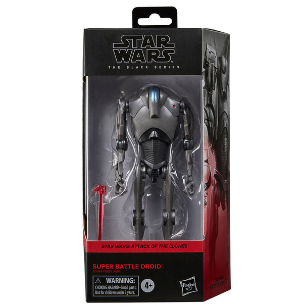 Figurine Super Battle Droid Star Wars 15cm vue de face avec accessoires HASBRO