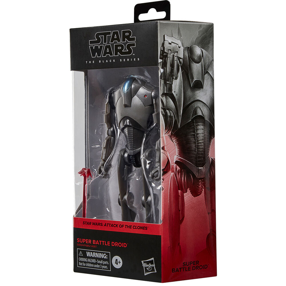 Ensemble complet de la figurine Super Battle Droid Star Wars Black Series avec packaging