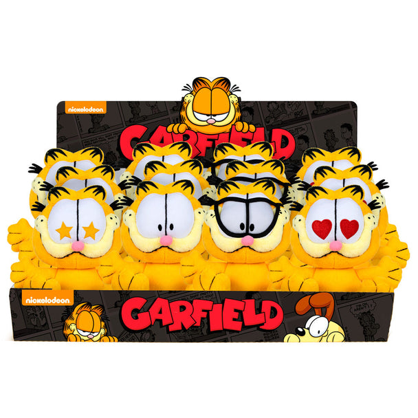 Peluche Garfield emoji colorée de 20cm vue de face, douce et mignonne
