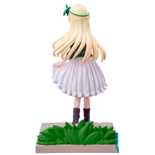 Vue rapprochée du visage expressif d'Iris Luminasta figurine Konosuba SEGA