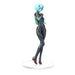Vue arrière de la figurine Rei Ayanami montrant les détails du costume et des cheveux