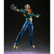 Vue latérale de la figurine Dragon Ball GT Super Android 17 avec bras articulés