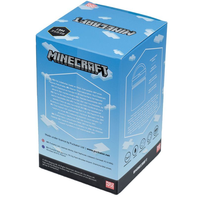 Ensemble complet des 7 images montrant différents angles et détails du produit lunch box Minecraft Creeper