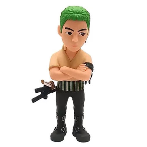 Détail du visage expressif de la figurine Roronoa Zoro One Piece MINIX