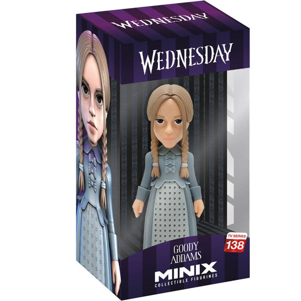 Figurine Wednesday Goody Adams MINIX 12cm en position latérale montrant la finition et la texture du produit