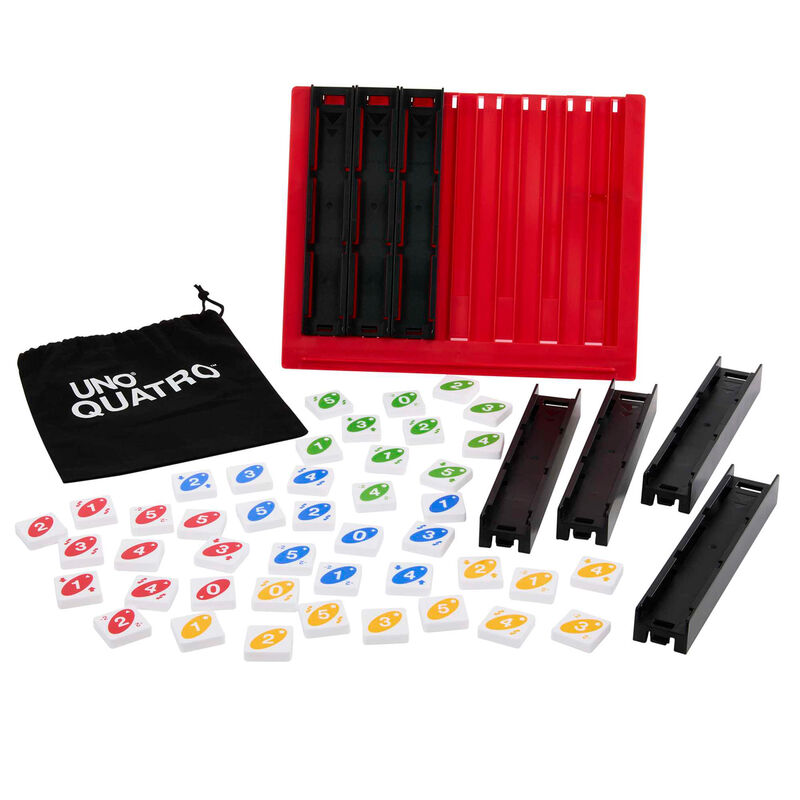 Base du jeu UNO Quatro en plastique, conçue pour maintenir les plateaux et assurer la stabilité pendant la partie.