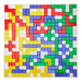 Vue rapprochée d'une partie de Blokus Refresh montrant la stratégie de placement des pièces