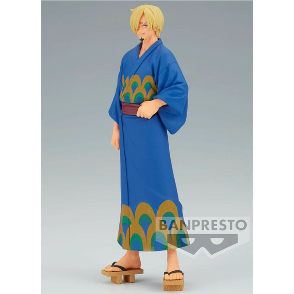 Profil gauche de la figurine Sanji 17cm BANPRESTO avec expression déterminée et tenue soignée