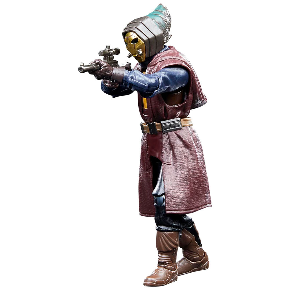 Vue latérale de la figurine Pyke Soldier articulée avec ses accessoires inclus