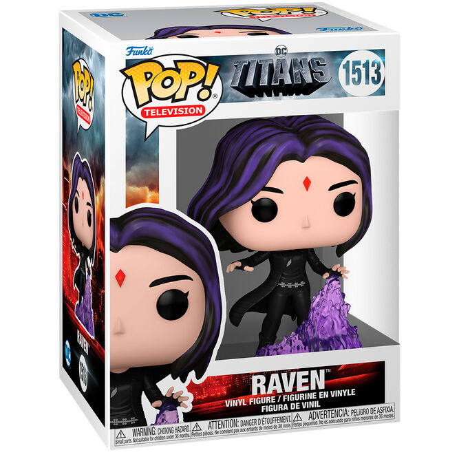 Figurine Funko POP Raven des Titans en vinyle de 9 cm dans sa boîte cadeau officielle
