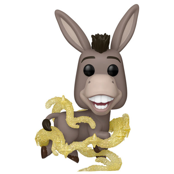 Vue rapprochée de la figurine Funko POP Donkey avec ses détails colorés et son expression joyeuse