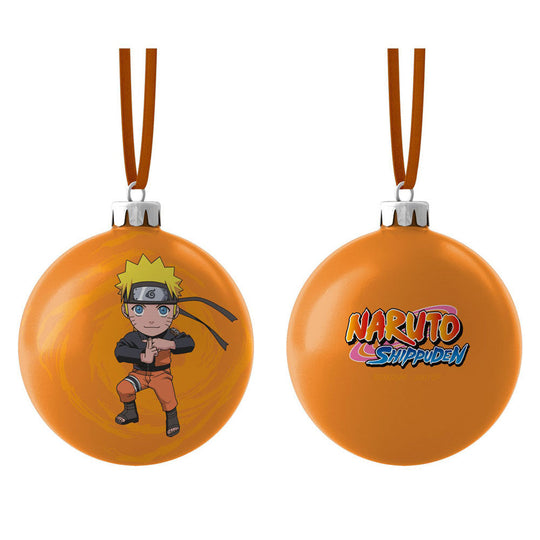 Boule de Noël Naruto Shippuden version chibi en PVC de 7x7cm, figurine décorative de la marque SD TOYS.