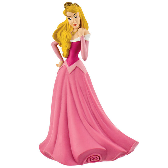 Figurine Aurore Disney Princess BULLYLAND profil montrant la robe rose et les traits du visage