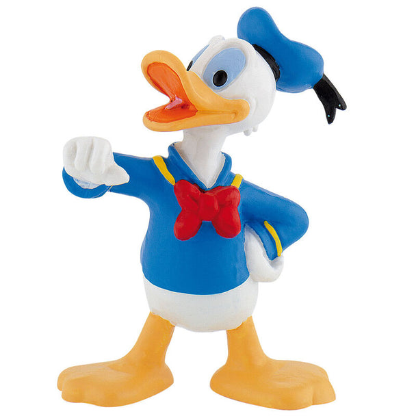 Photo de la figurine Donald Duck BULLYLAND en plastique peint, dimensions 4,8x3,7x6,4 cm