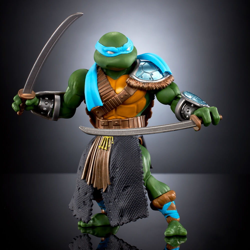 Zoom sur les articulations de la figurine Leonardo de la collection MOTU Origins 14cm