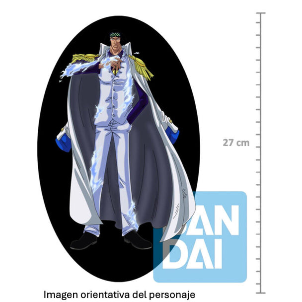 Figurine Kuzan Ichibansho One Piece de 27cm vue de face avec détails précis et couleurs vives