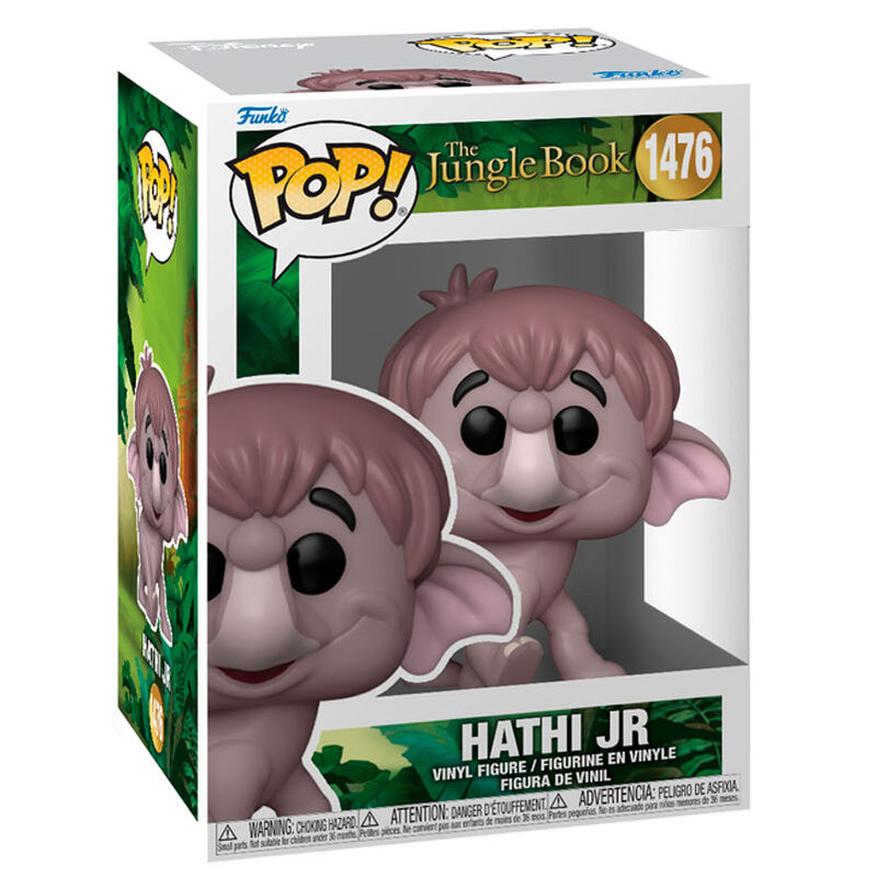 Figurine Funko POP Hathi Jr du Livre de la Jungle en vinyle de 9 cm avec détails soignés et couleurs vives