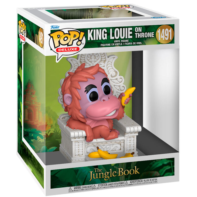 Figurine POP Deluxe King Louie de FUNKO inspirée du film Disney Le Livre de la Jungle, vue de face avec détails colorés