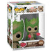 Figurine Funko POP Groot en costume de Sorcière Rouge de la collection Marvel We Are Groot, vue de face dans sa boîte cadeau