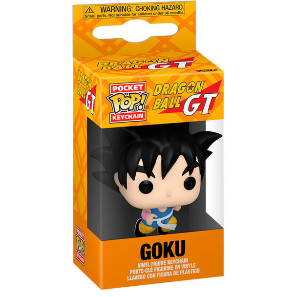 Porte-clés Pocket POP représentant Goku en tenue de Dragon Ball GT, vue de face avec détails colorés