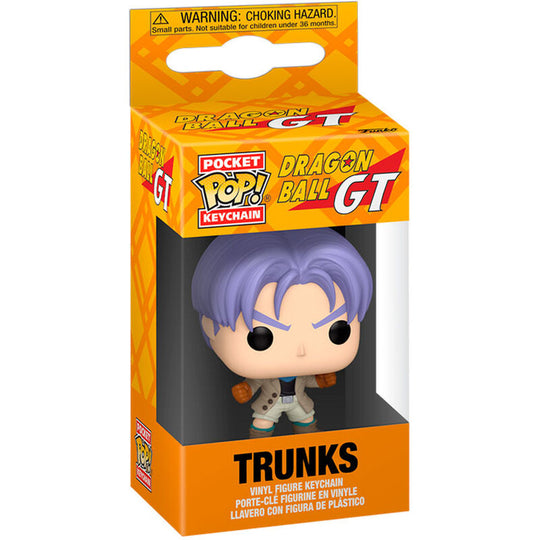 Porte-clés FUNKO Pocket POP représentant Trunks de Dragon Ball GT en figurine détaillée
