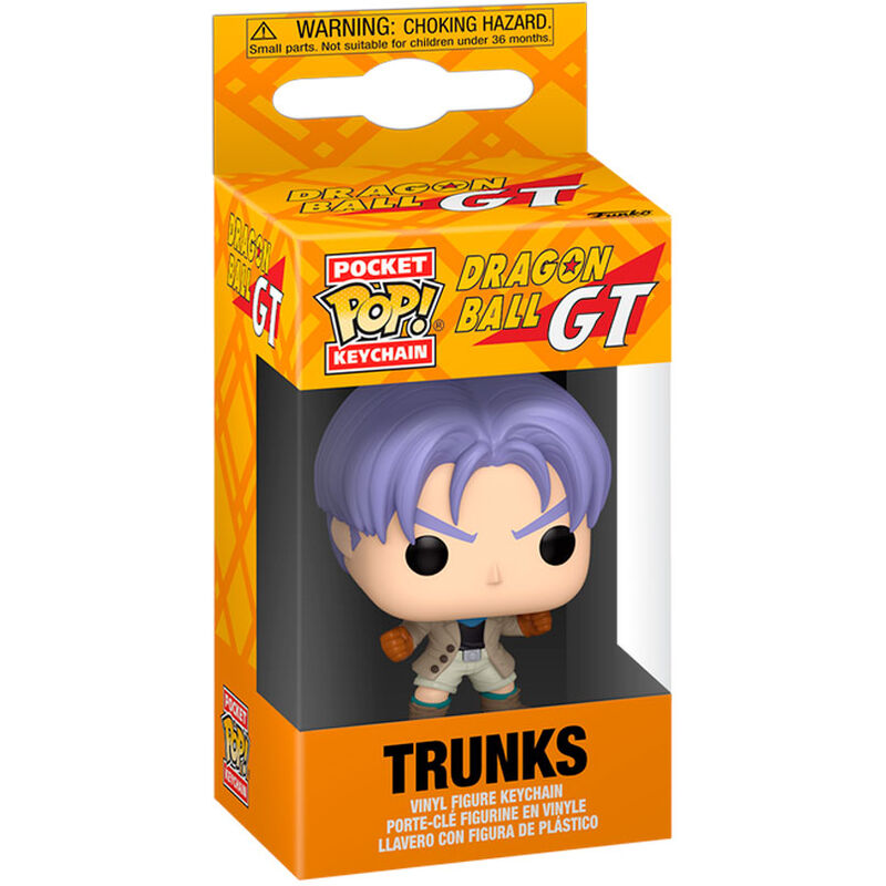Porte-clés FUNKO Pocket POP représentant Trunks de Dragon Ball GT en figurine détaillée