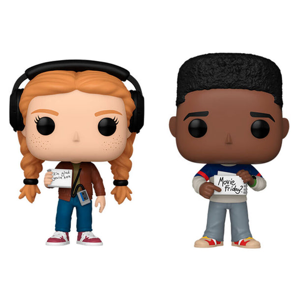 Figurine Funko POP Lucas de Stranger Things en vinyle de 9 cm présentée dans son emballage collector