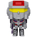 Vue rapprochée de la figurine Funko POP Astrotrain avec détails colorés et packaging original