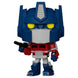 Vue détaillée de la figurine Funko POP Optimus Prime avec ses couleurs vives et son design fidèle au personnage original