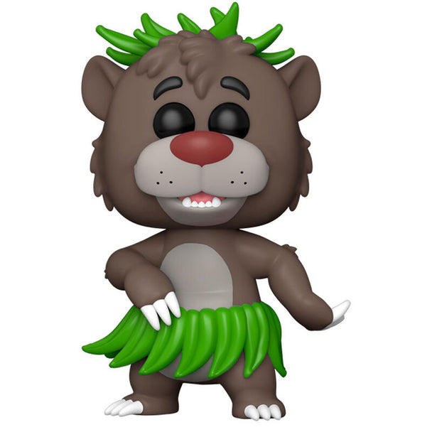 Vue rapprochée de la figurine Funko POP Baloo Disney avec détails précis et couleurs vives sur fond blanc