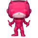 Vue rapprochée de la figurine Daredevil Funko POP montrant les détails du costume rouge et le visage expressif