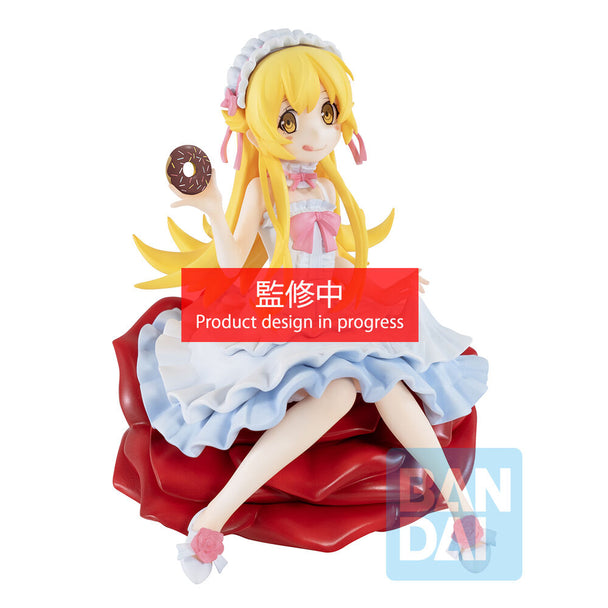 Figurine Shinobu Oshino Monogatari de 10cm vue de face, détaillée et colorée, par BANPRESTO