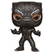 Packaging officiel Funko POP Marvel avec logo et illustrations de Black Panther visibles sur la boîte