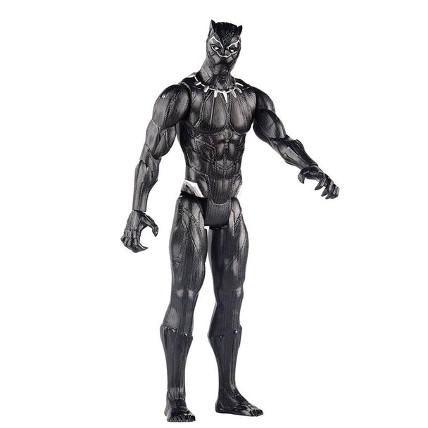 Vue rapprochée de la tête articulée de la figurine Black Panther Marvel Avengers par Hasbro