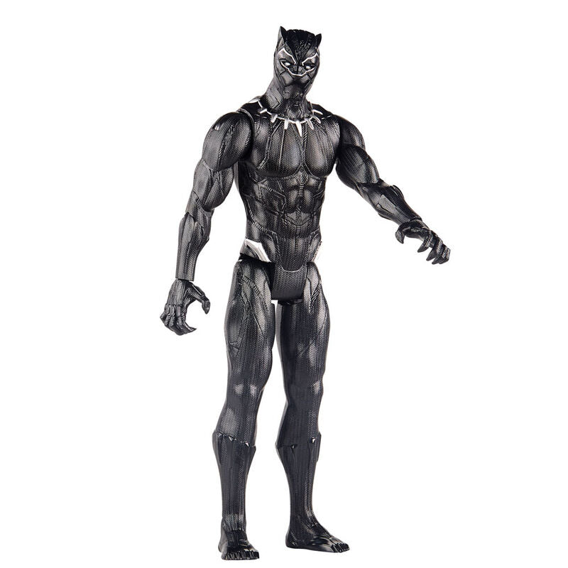 Vue rapprochée de la tête articulée de la figurine Black Panther Marvel Avengers par Hasbro