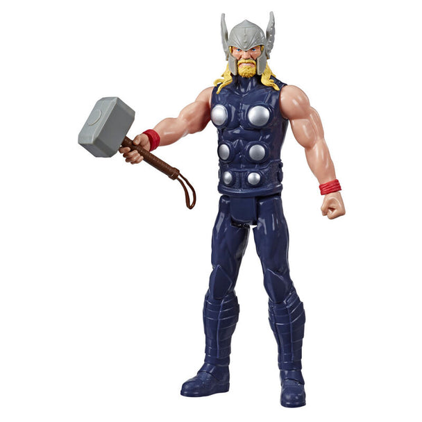 Détail du visage réaliste de la figurine Thor Titan Hero de Marvel Avengers