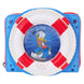 Portefeuille Loungefly Donald Duck 90e anniversaire vue avant avec zip argenté et détails imprimés