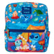 Sac à dos Loungefly Stitch Camping Cuties en nylon avec imprimés colorés de Stitch en camping