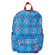 Vue de face du sac à dos Loungefly Donald Duck 90e anniversaire en nylon avec détails argentés