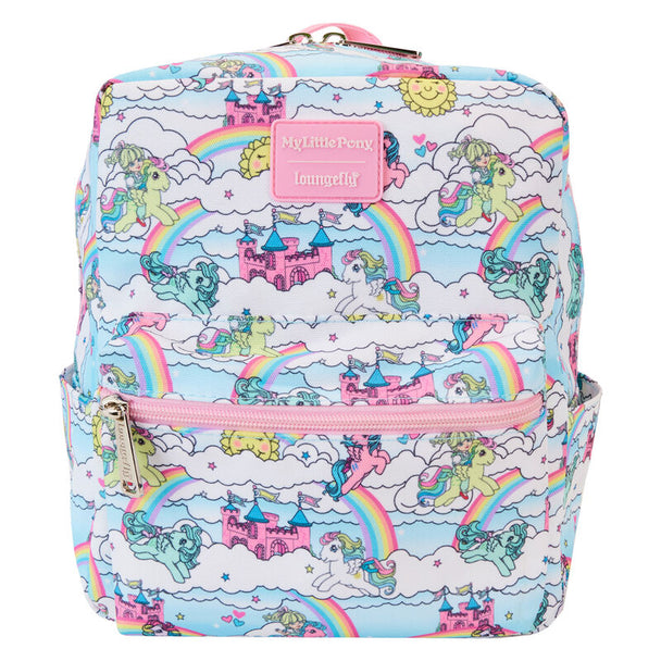Sac à dos Loungefly My Little Pony Sky Scene en nylon avec design coloré et dimensions compactes