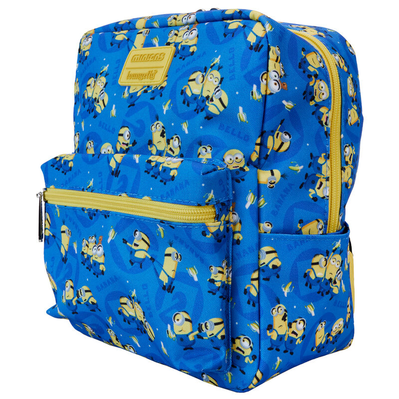 Profil latéral du sac à dos Loungefly avec bretelles rembourrées et poches latérales pratiques